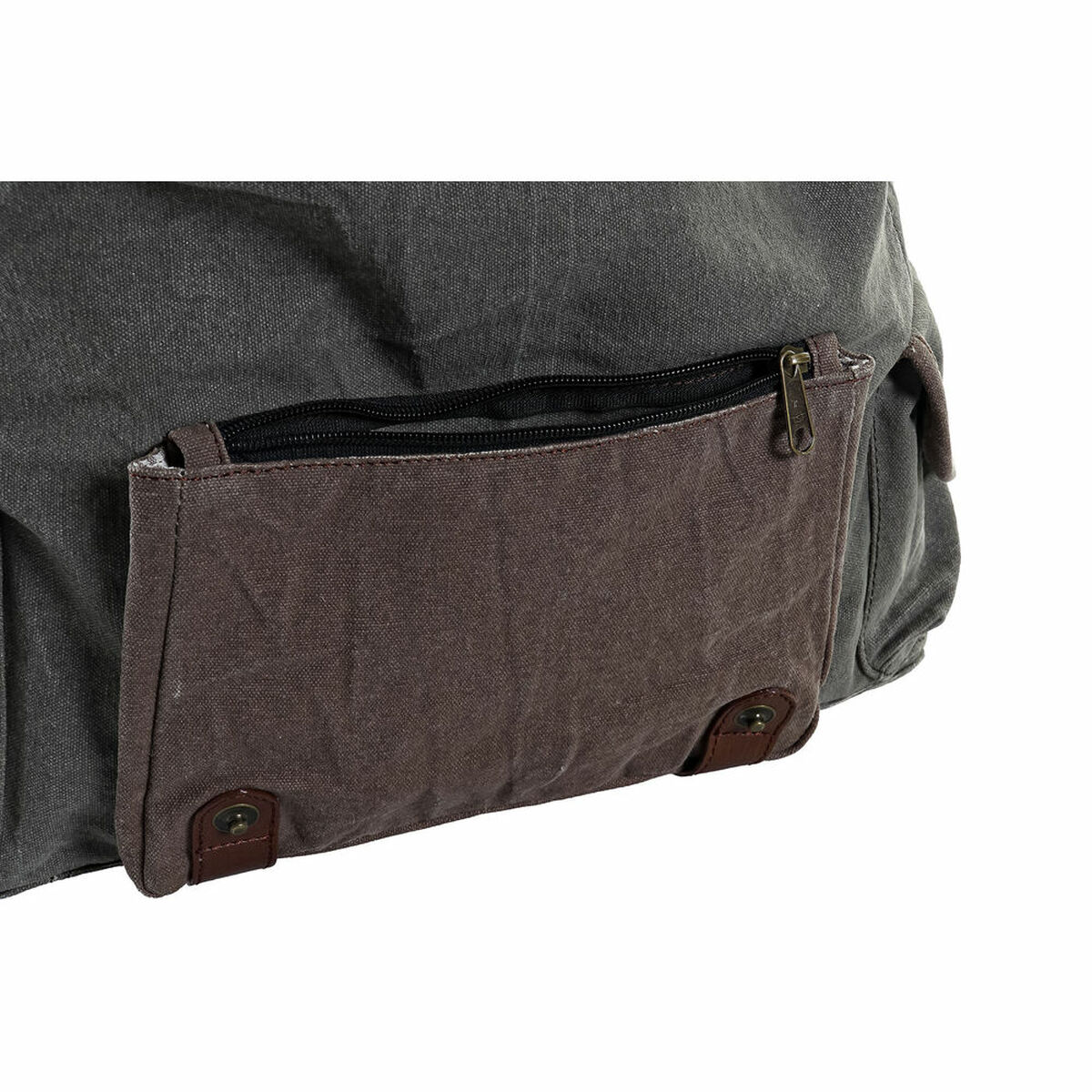 Handväska DKD Home Decor Cykel 48 x 10 x 37 cm Grå Brun - 16