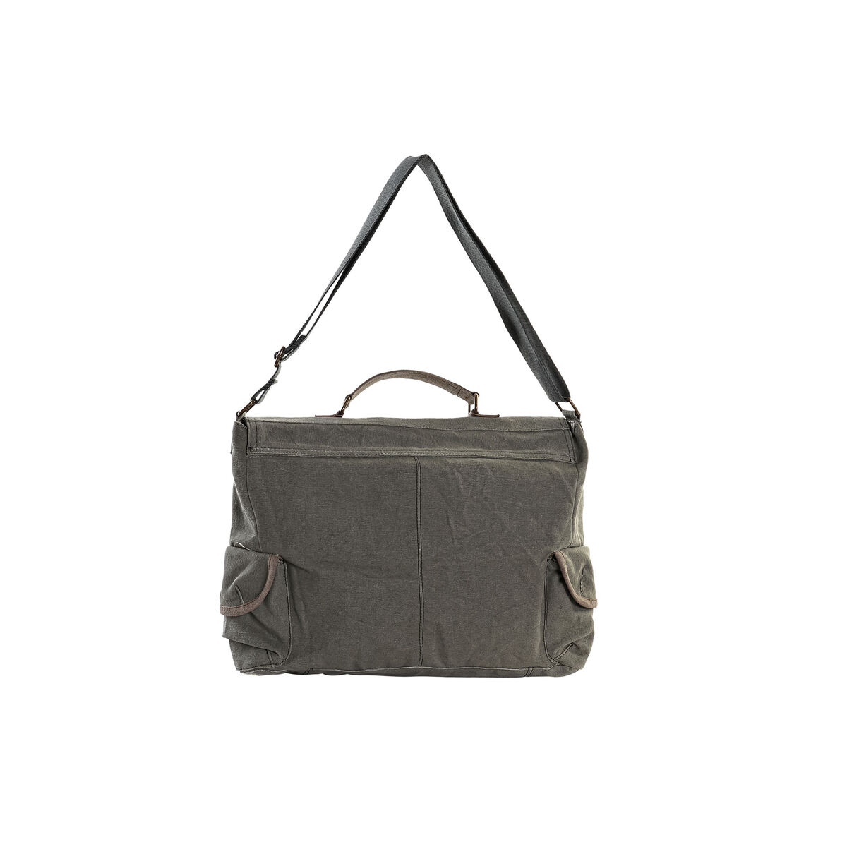 Handväska DKD Home Decor Cykel 48 x 10 x 37 cm Grå Brun - 14
