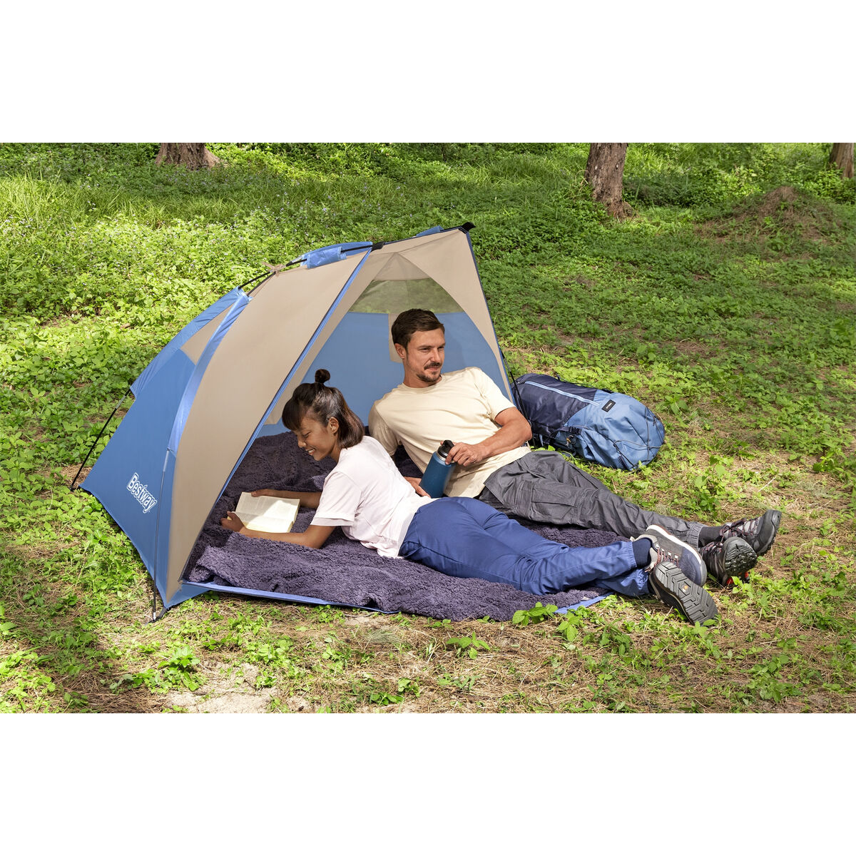 Bestway Butik Polyester Glasfiber 200x100x100 cm Uppblåsbart och Camping 68001 - 5