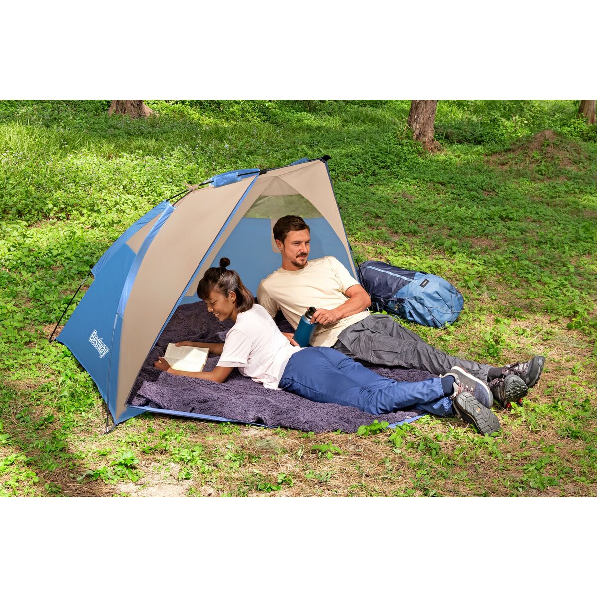 Bestway Butik Polyester Glasfiber 200x100x100 cm Uppblåsbart och Camping 68001 - 6