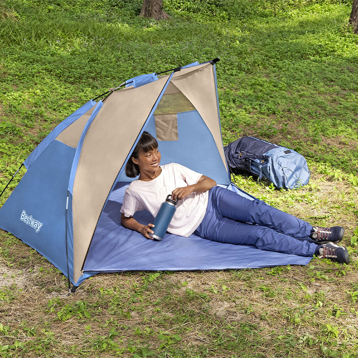Bestway Butik Polyester Glasfiber 200x100x100 cm Uppblåsbart och Camping 68001 - 10