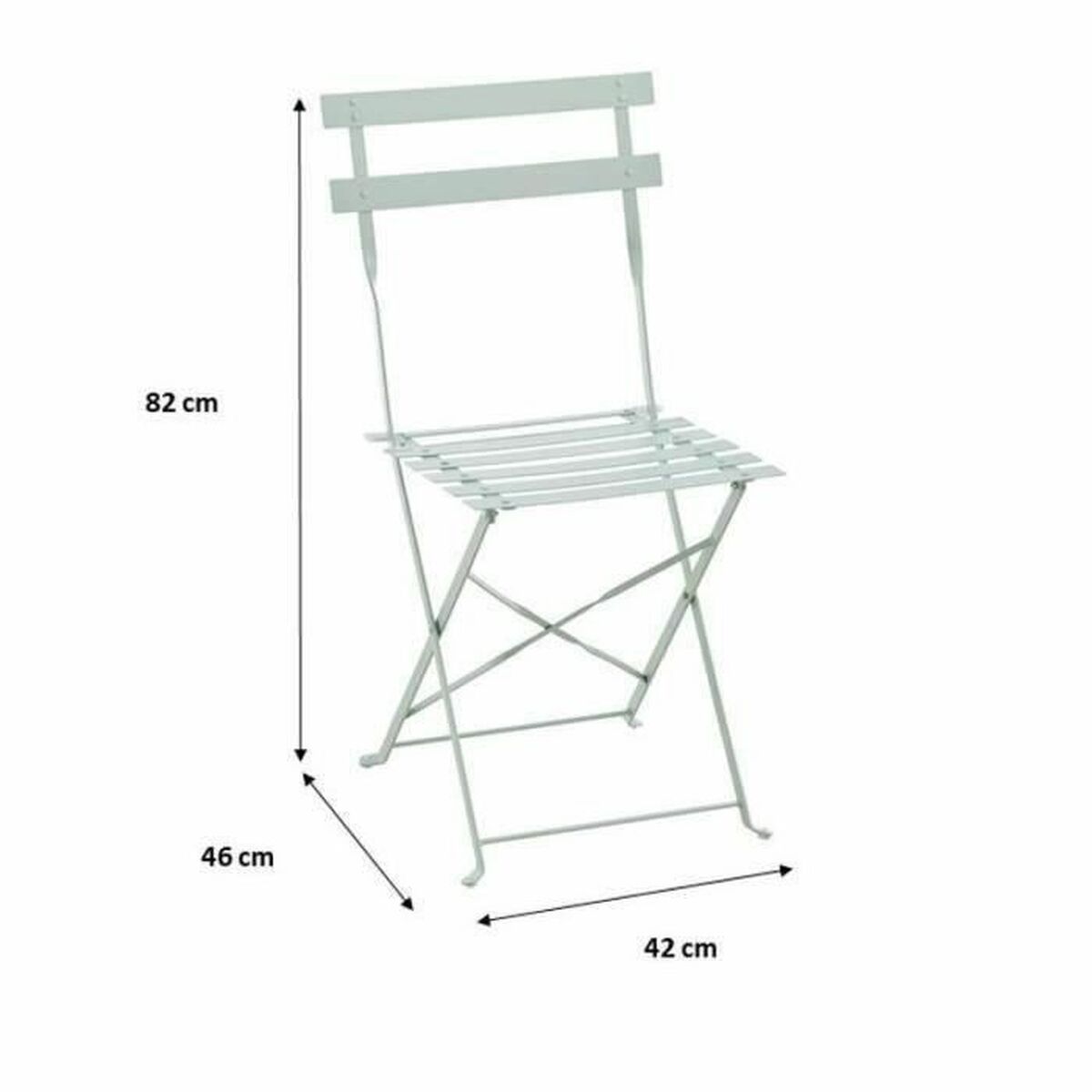 Bordsgrupp med 2 stolar Grön 60 x 71 cm 42 x 45 x 82 cm - 4