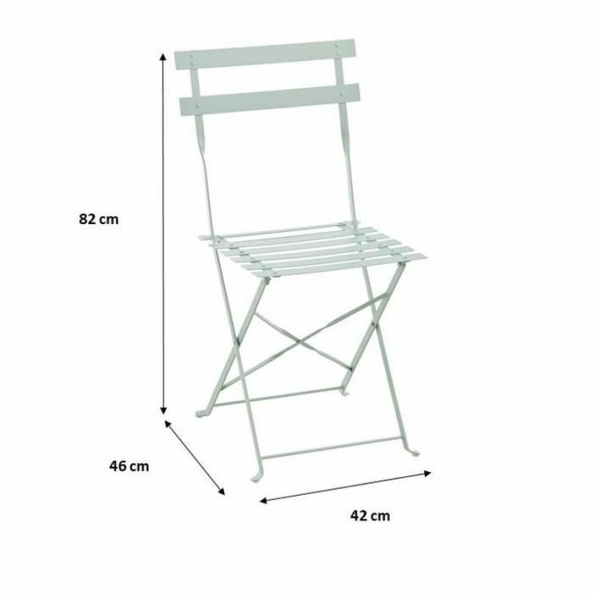 Bordsgrupp med 2 stolar Grön 60 x 71 cm 42 x 45 x 82 cm - 3