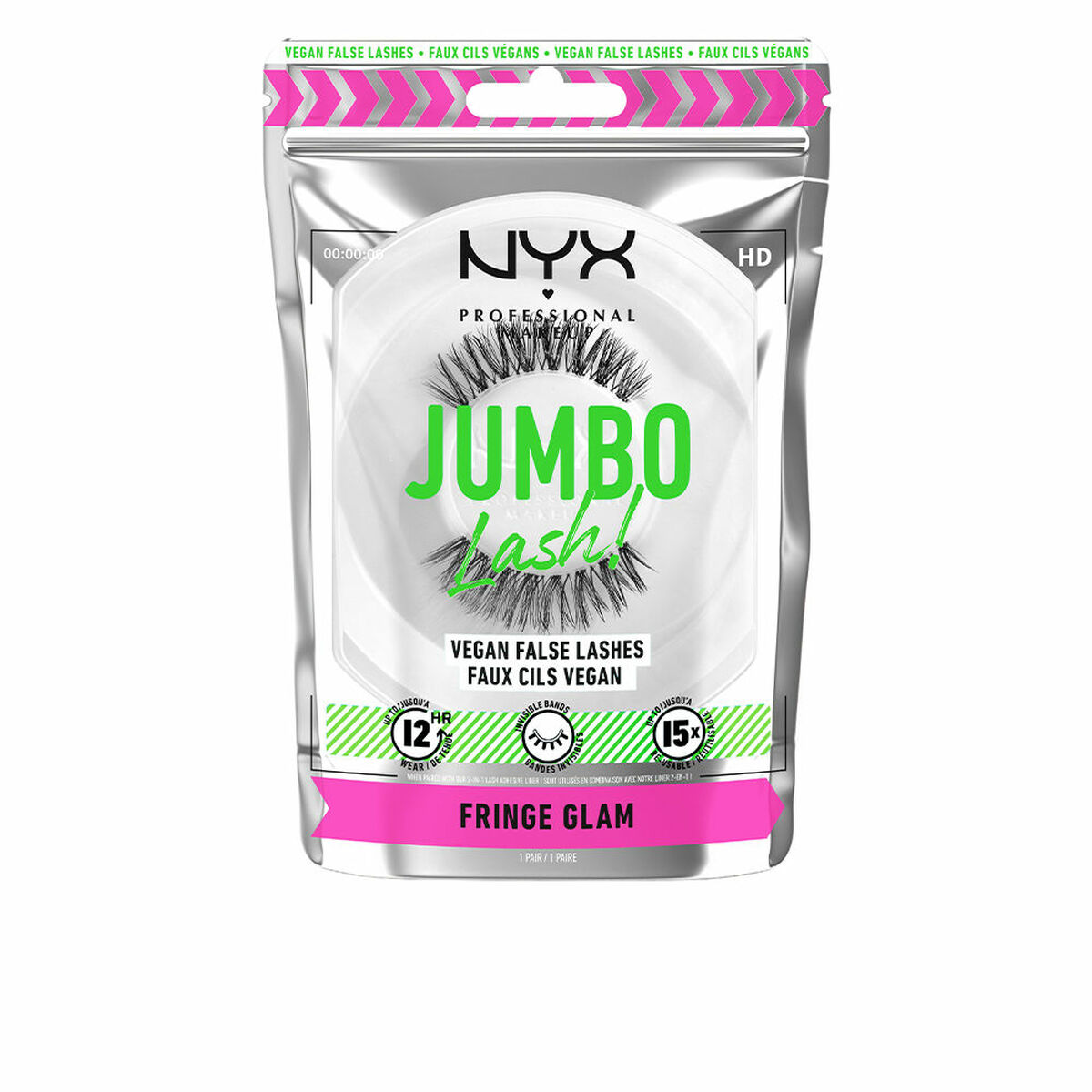 Fejka ögonfransar NYX Jumbo Återanvändningsbar 2 antal