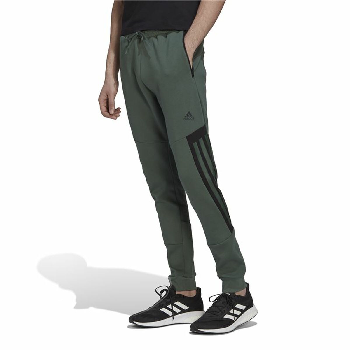 Nederdel träningsoverall för vuxna Adidas Future Icons 3 Grön Män - 7