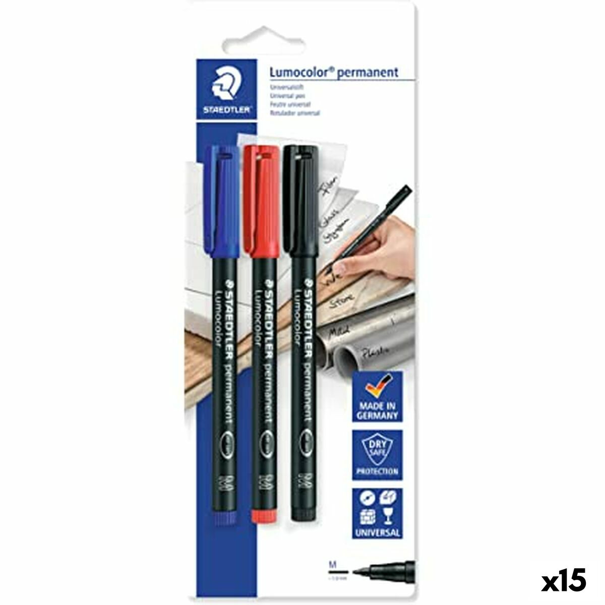 Tuschpennor Staedtler Lumocolor 317-S Multicolour 10 Delar (15 antal)