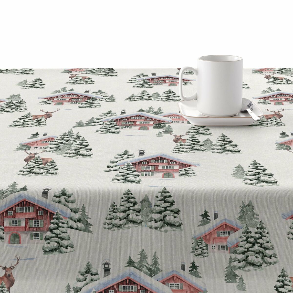Fläckresistent bordsduk i harts Belum Christmas Multicolour 200 x 150 cm - 2