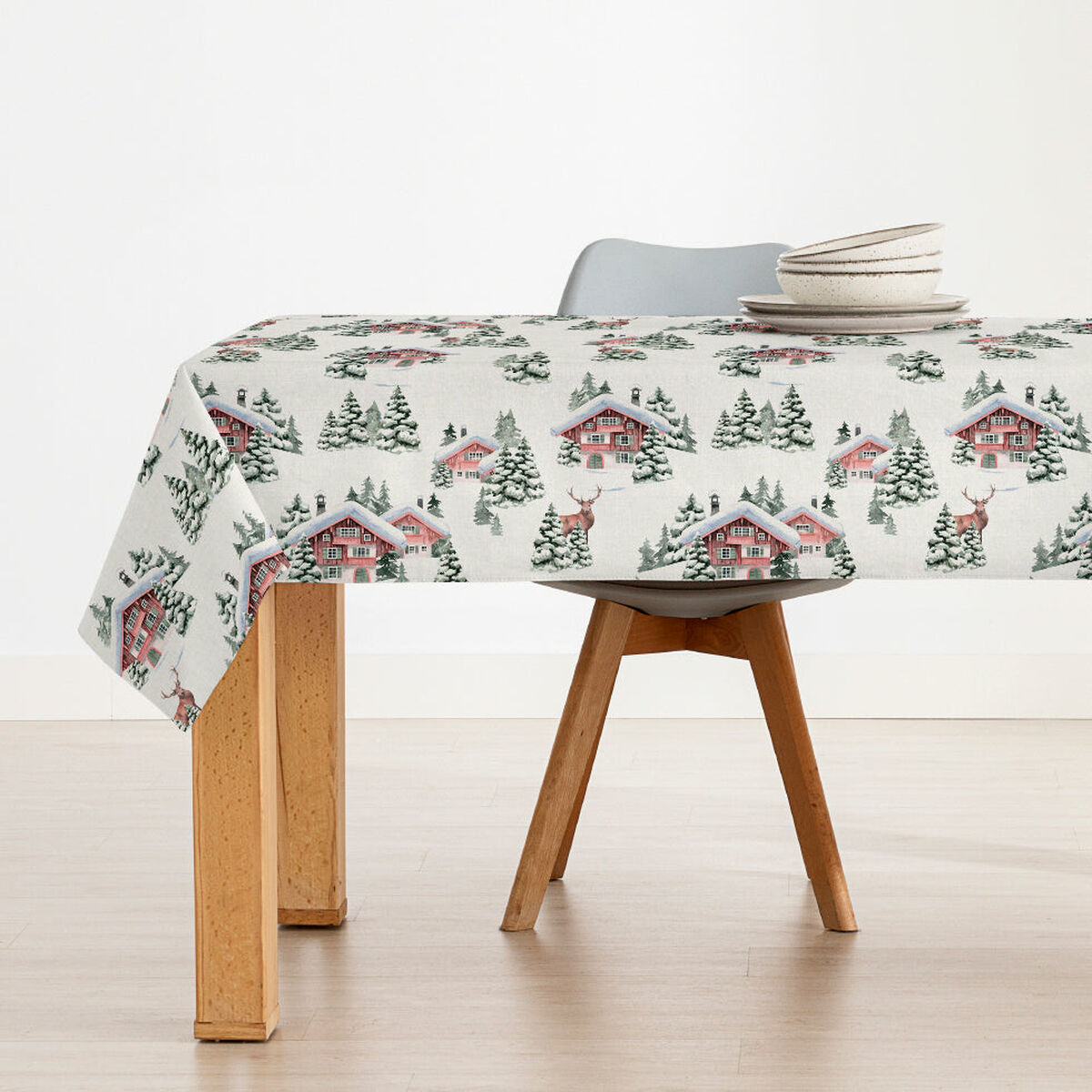 Fläckresistent bordsduk i harts Belum Christmas Multicolour 200 x 150 cm - 3