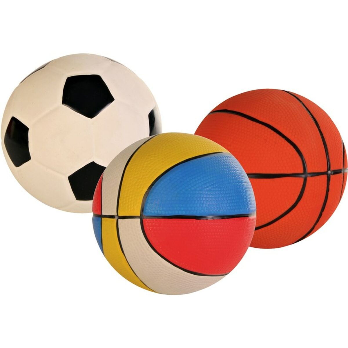 Hundleksak Trixie Football Latex Multicolour Insida/Extern - 4