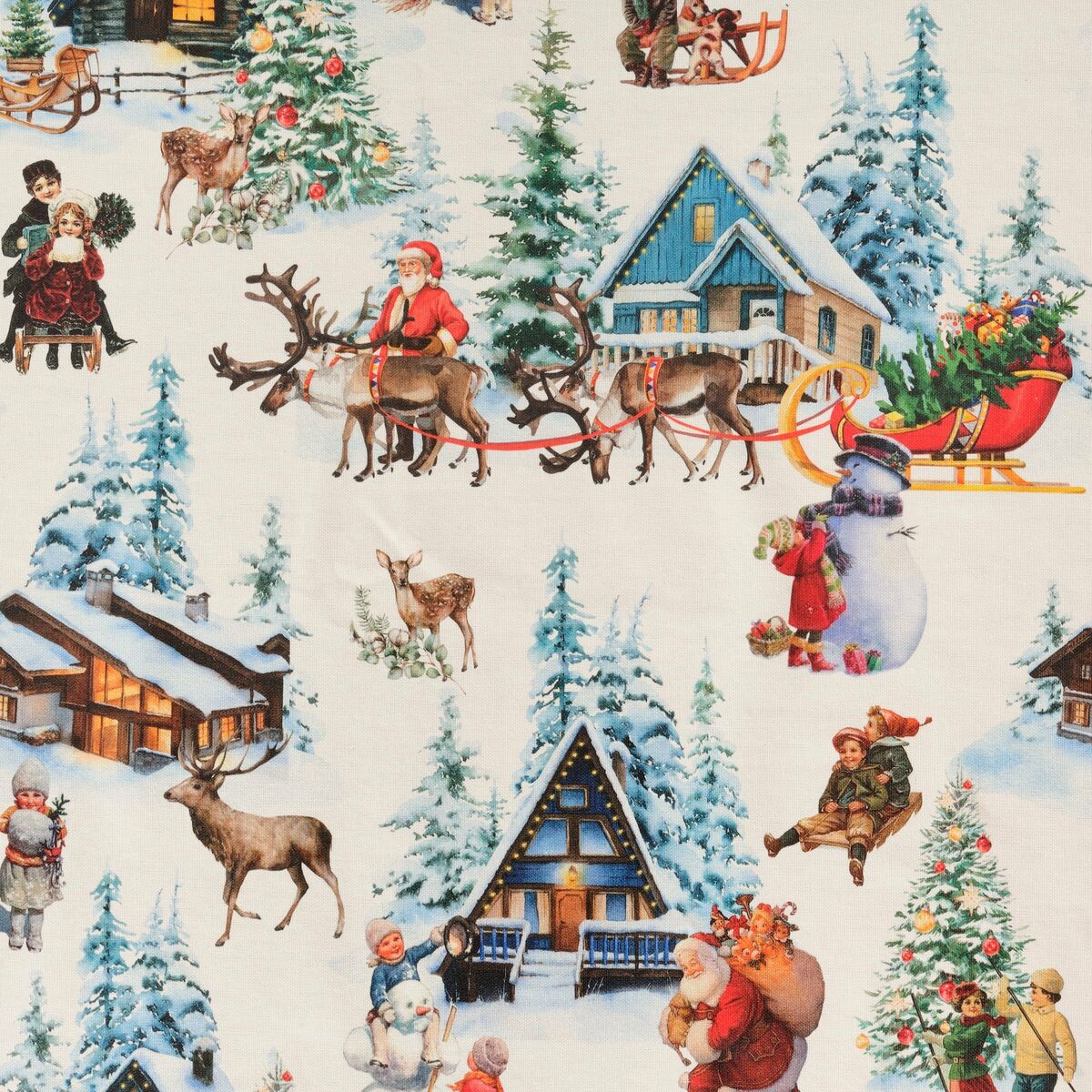 Fläckresistent bordsduk i harts Belum  Christmas Landscape Multicolour 150 x 150 cm - 7