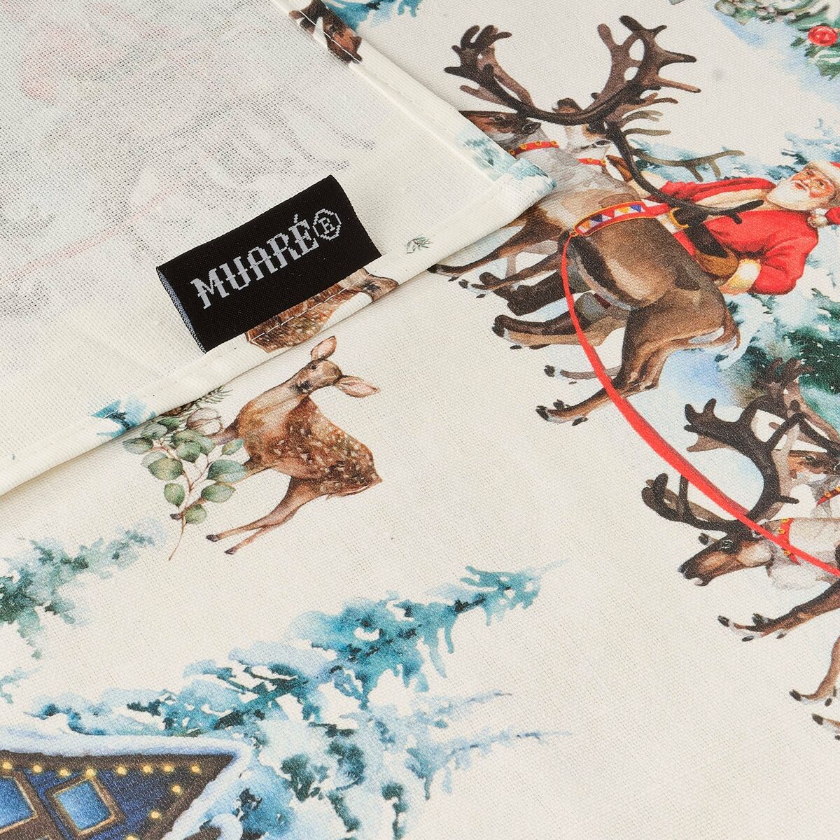 Fläckresistent bordsduk i harts Belum  Christmas Landscape Multicolour 150 x 150 cm - 4