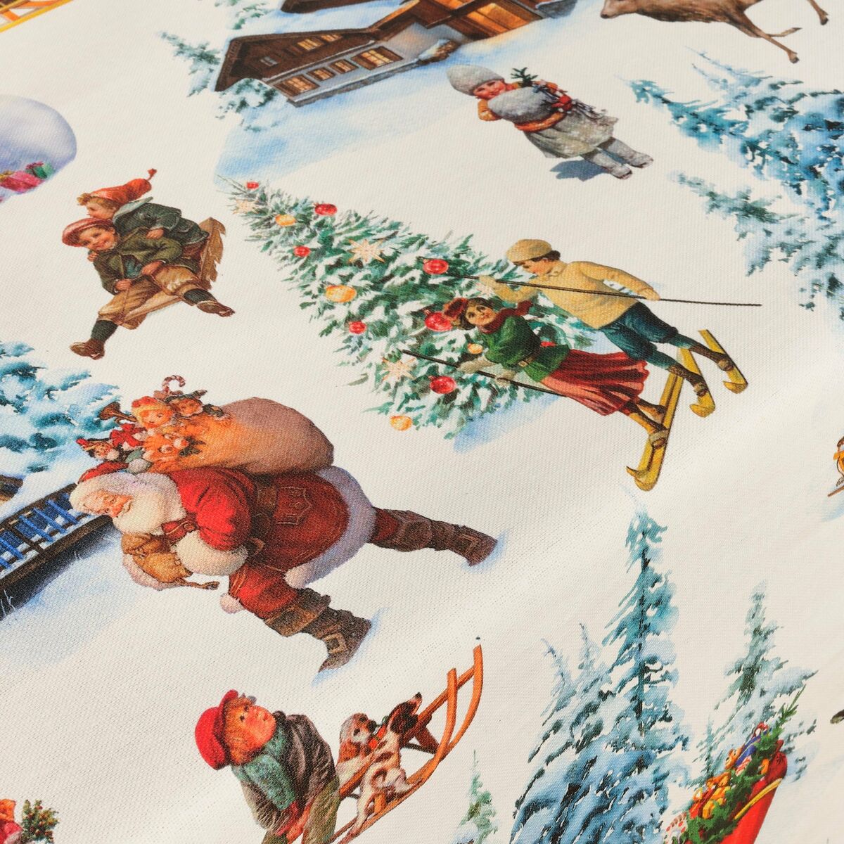 Fläckresistent bordsduk i harts Belum  Christmas Landscape Multicolour 150 x 150 cm - 5