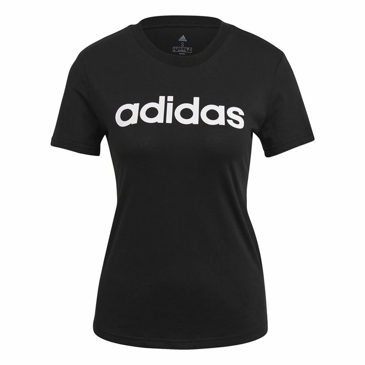 T-shirt med kortärm Dam Adidas Lin T Svart (XS)