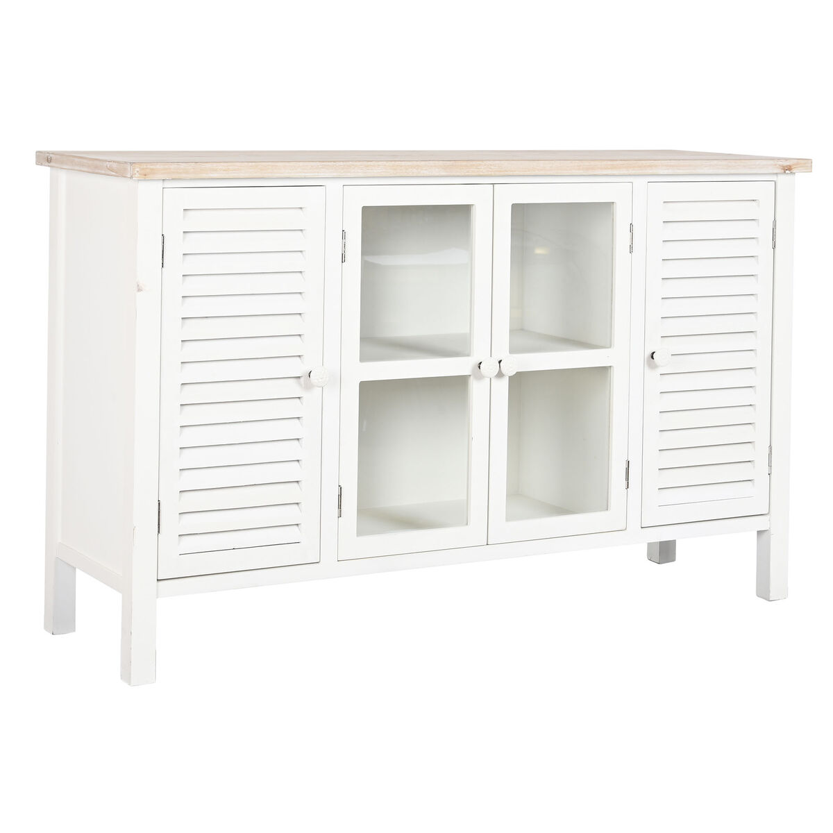 Skänk DKD Home Decor Vit Gran Trä MDF 130 x 40 x 80 cm