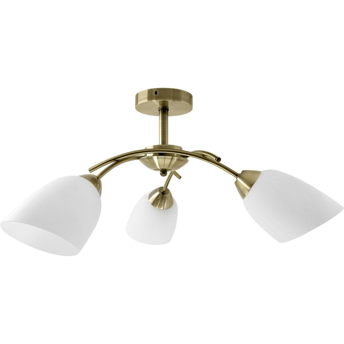 Taklampa Activejet NIKITA 3P Patyna Vit Metall Glas 120 W