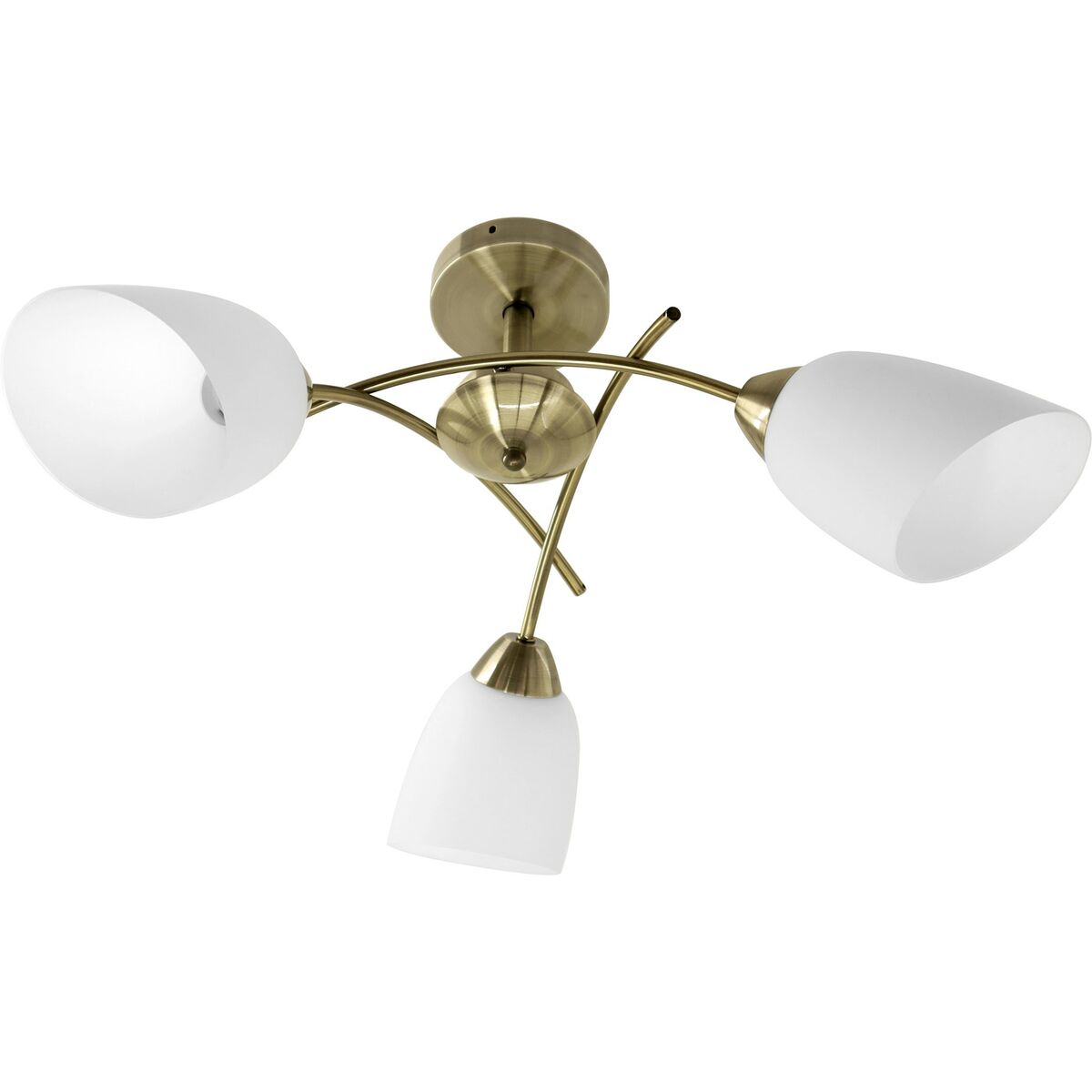 Taklampa Activejet NIKITA 3P Patyna Vit Metall Glas 120 W - 2