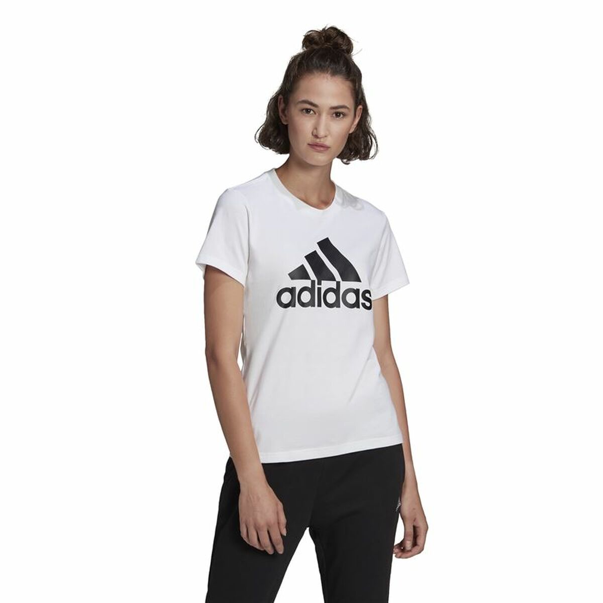 T-shirt med kortärm Dam Adidas GL0649 Vit (XS) - 2