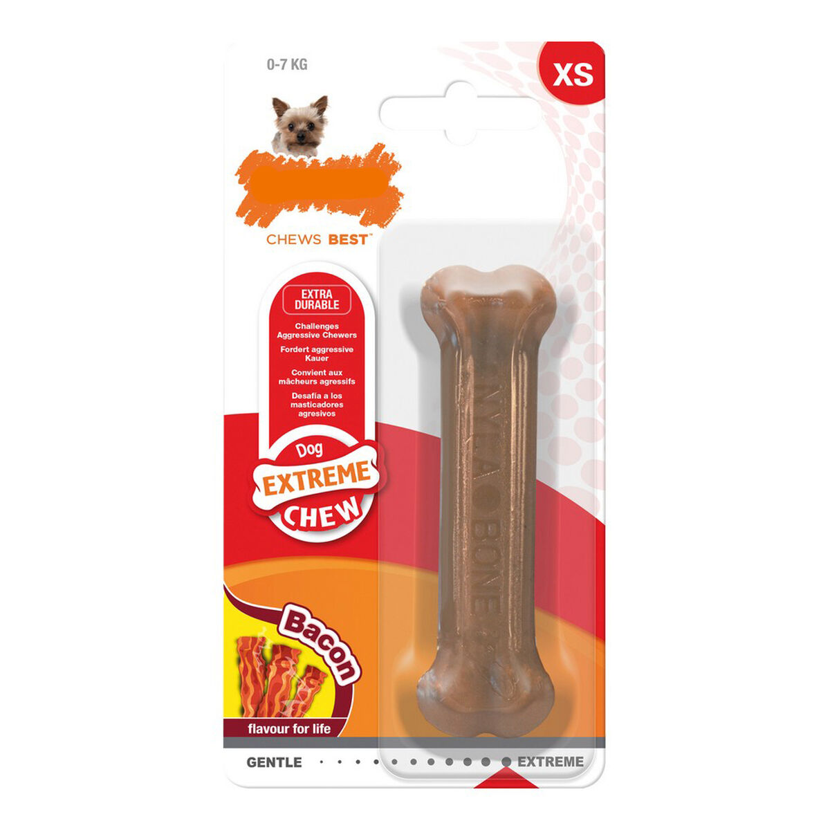 Tuggleksak för hundar Nylabone Dura Chew Bacon XS - 2