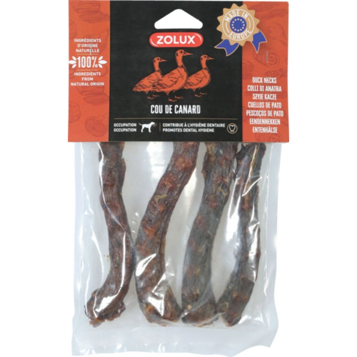 Hundgodis Zolux Cuello de pato 150 g
