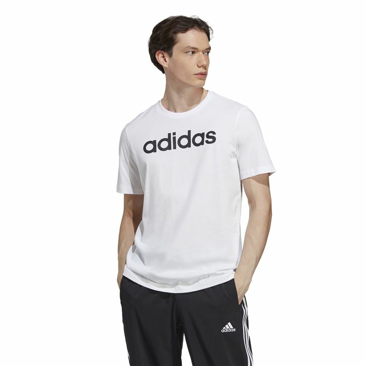 T-shirt med kortärm Herr Adidas Essentials Linear Logo XL - 2