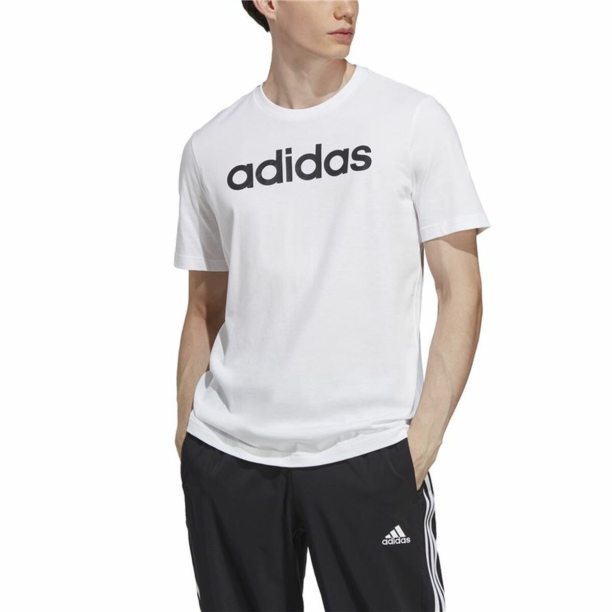 T-shirt med kortärm Herr Adidas Essentials Linear Logo XL - 3
