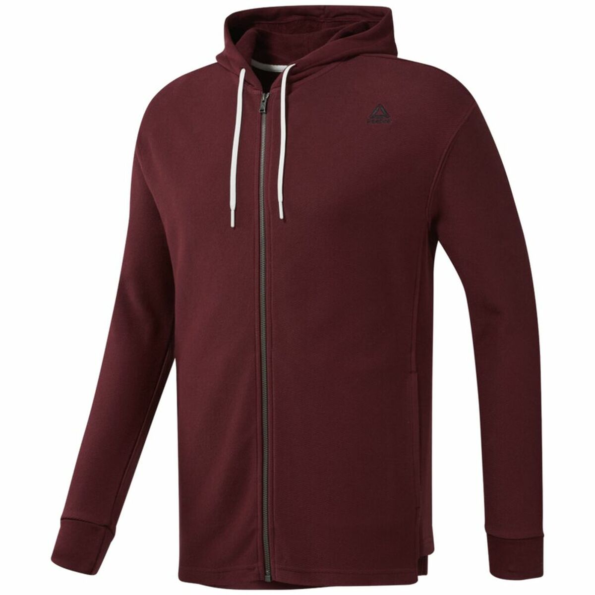 Tröja med huva Herr Reebok TE TWILL FZ HOODIE EC079 Rödbrun - 5