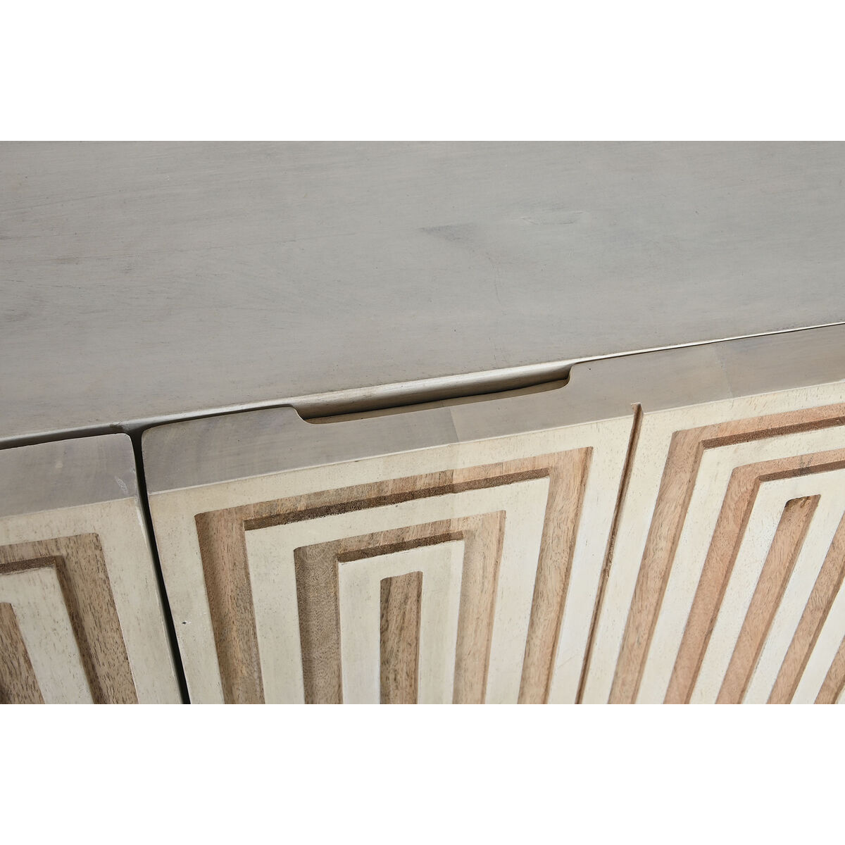 Skänk DKD Home Decor 160 x 38 x 75 cm Gyllene Trä Vit Ljusbrun - 3