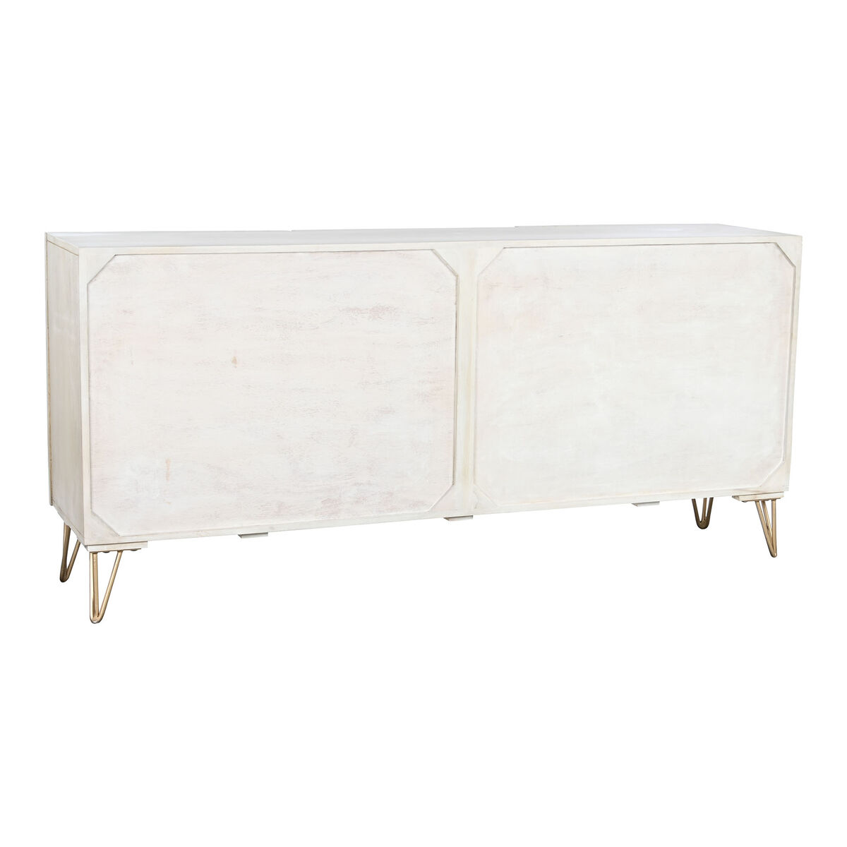 Skänk DKD Home Decor 160 x 38 x 75 cm Gyllene Trä Vit Ljusbrun - 7