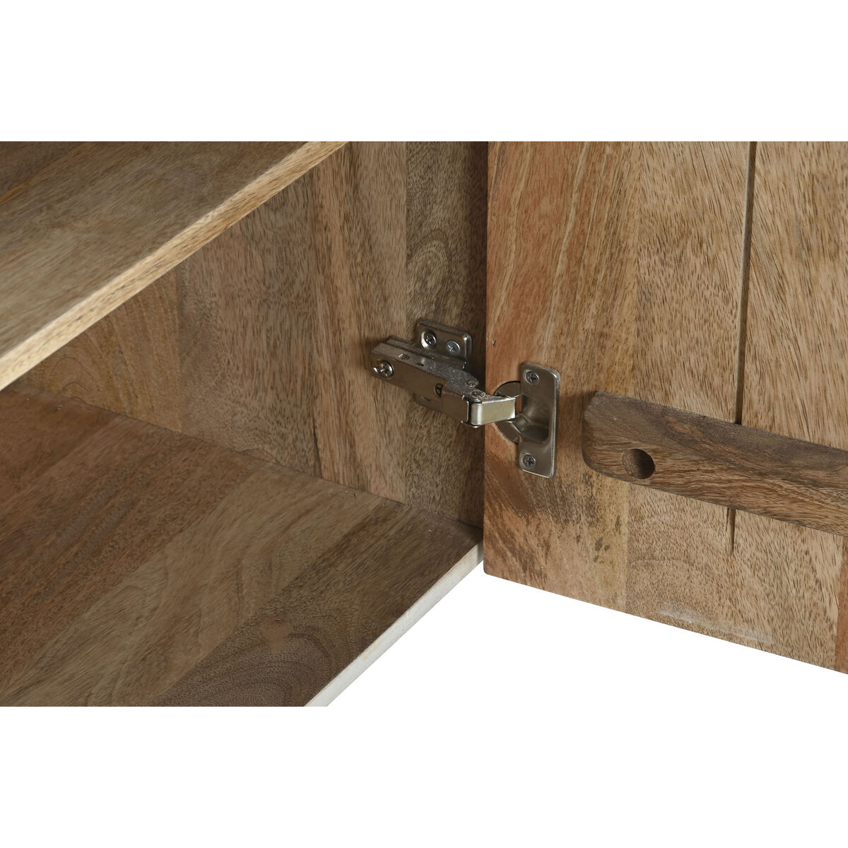 Skänk DKD Home Decor 160 x 38 x 75 cm Gyllene Trä Vit Ljusbrun - 4