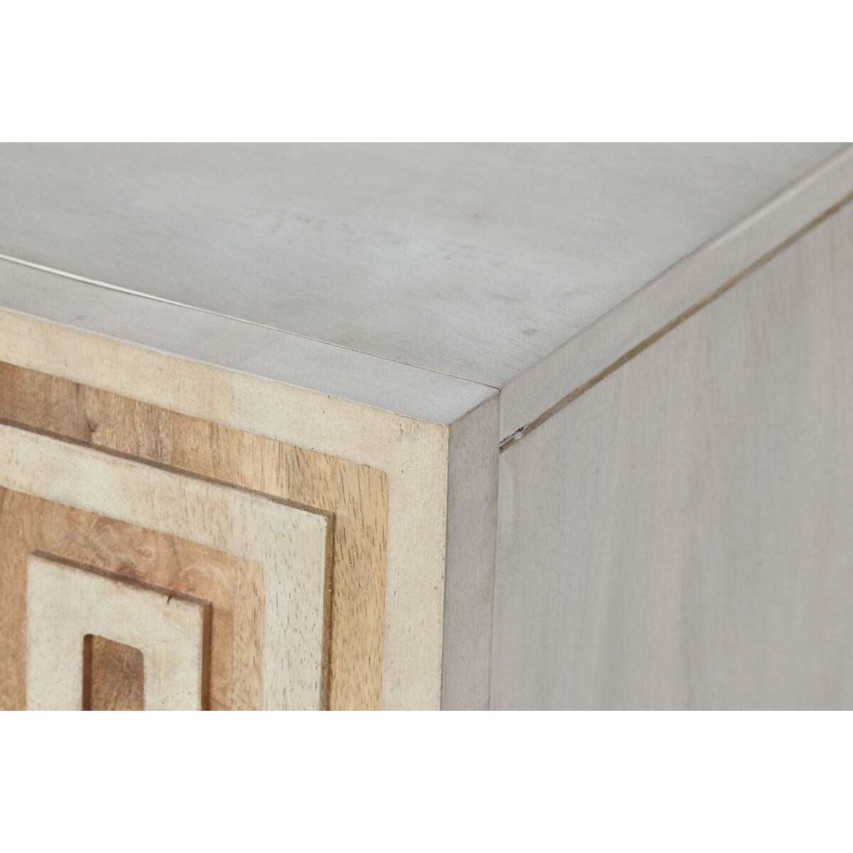 Skänk DKD Home Decor 160 x 38 x 75 cm Gyllene Trä Vit Ljusbrun - 10
