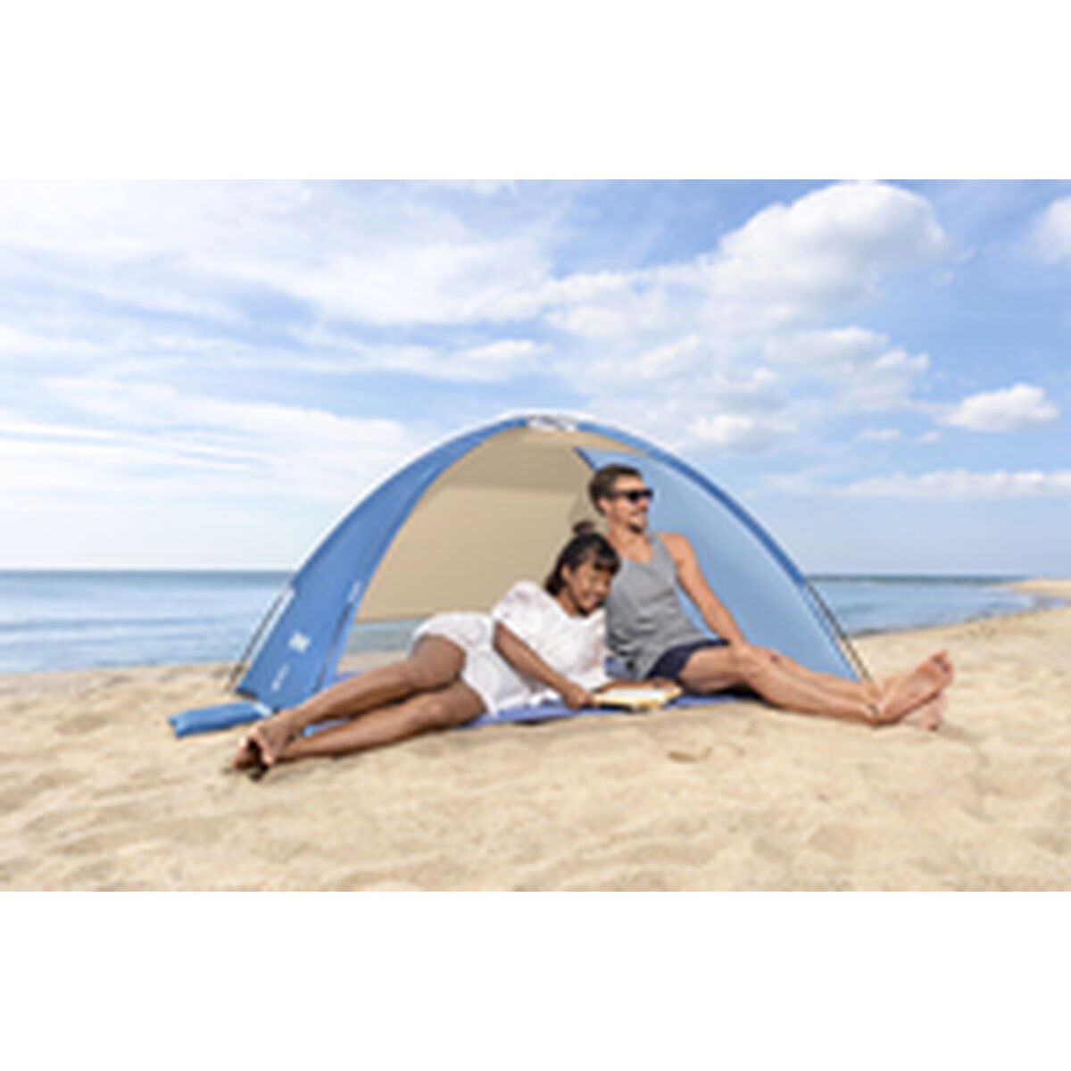 Bestway Tält Polyester Glasfiber UPF 80+ 200x120x95 cm Camping och Strand 68105 - 3