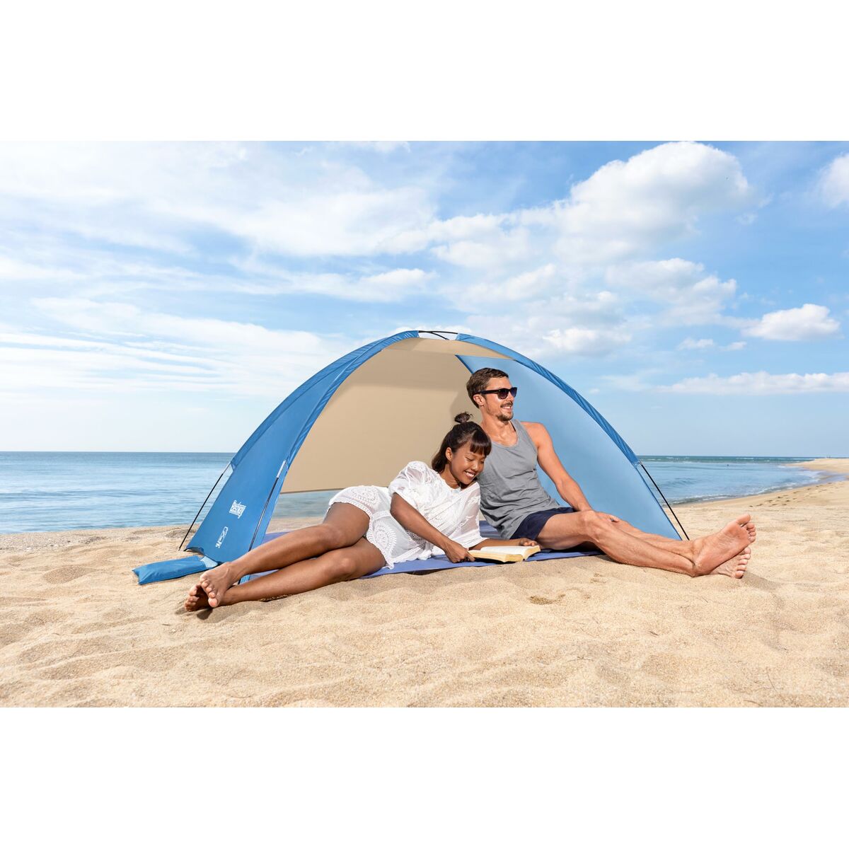 Bestway Tält Polyester Glasfiber UPF 80+ 200x120x95 cm Camping och Strand 68105 - 8