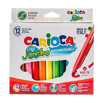 Tuschpennor Carioca Jumbo 12 Delar Multicolour (12 Delar) (4 antal)