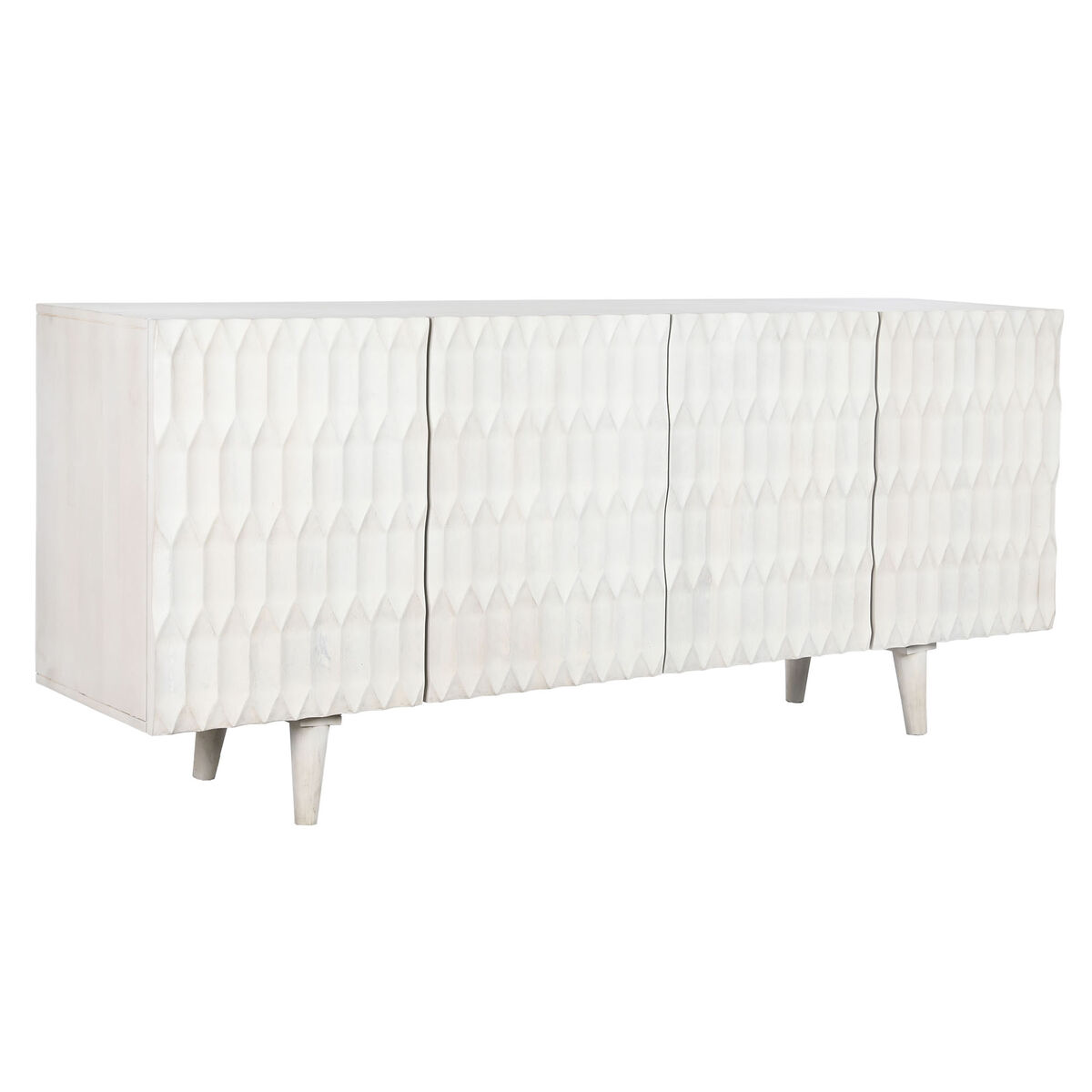 Skänk DKD Home Decor 177 x 40 x 75 cm Vit Mangoträ