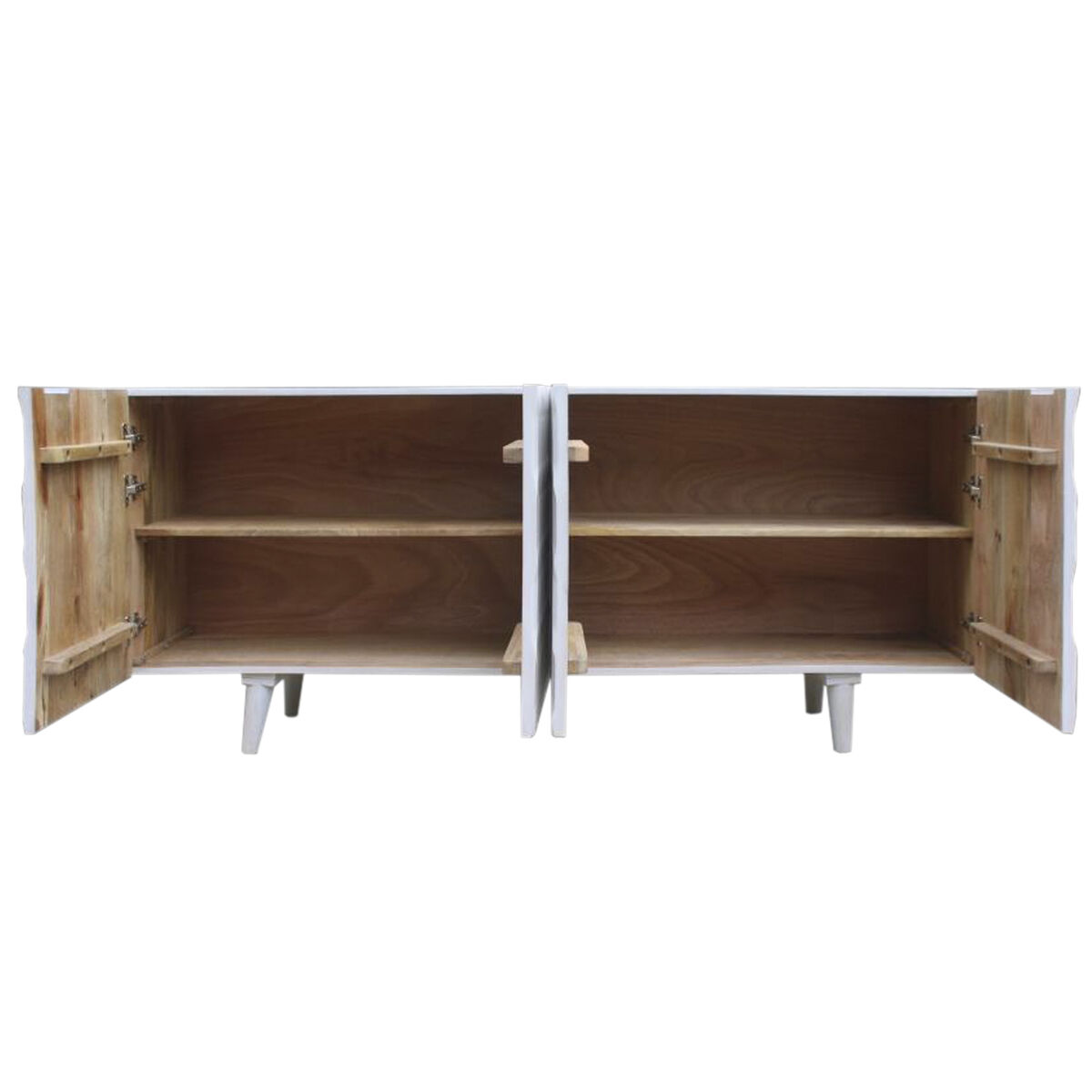 Skänk DKD Home Decor 177 x 40 x 75 cm Vit Mangoträ - 6