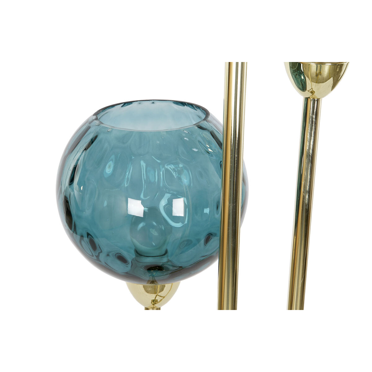Golvlampa DKD Home Decor Multicolour Gyllene Metall Glas 50 W 220 V 45 x 45 x 160 cm - 3