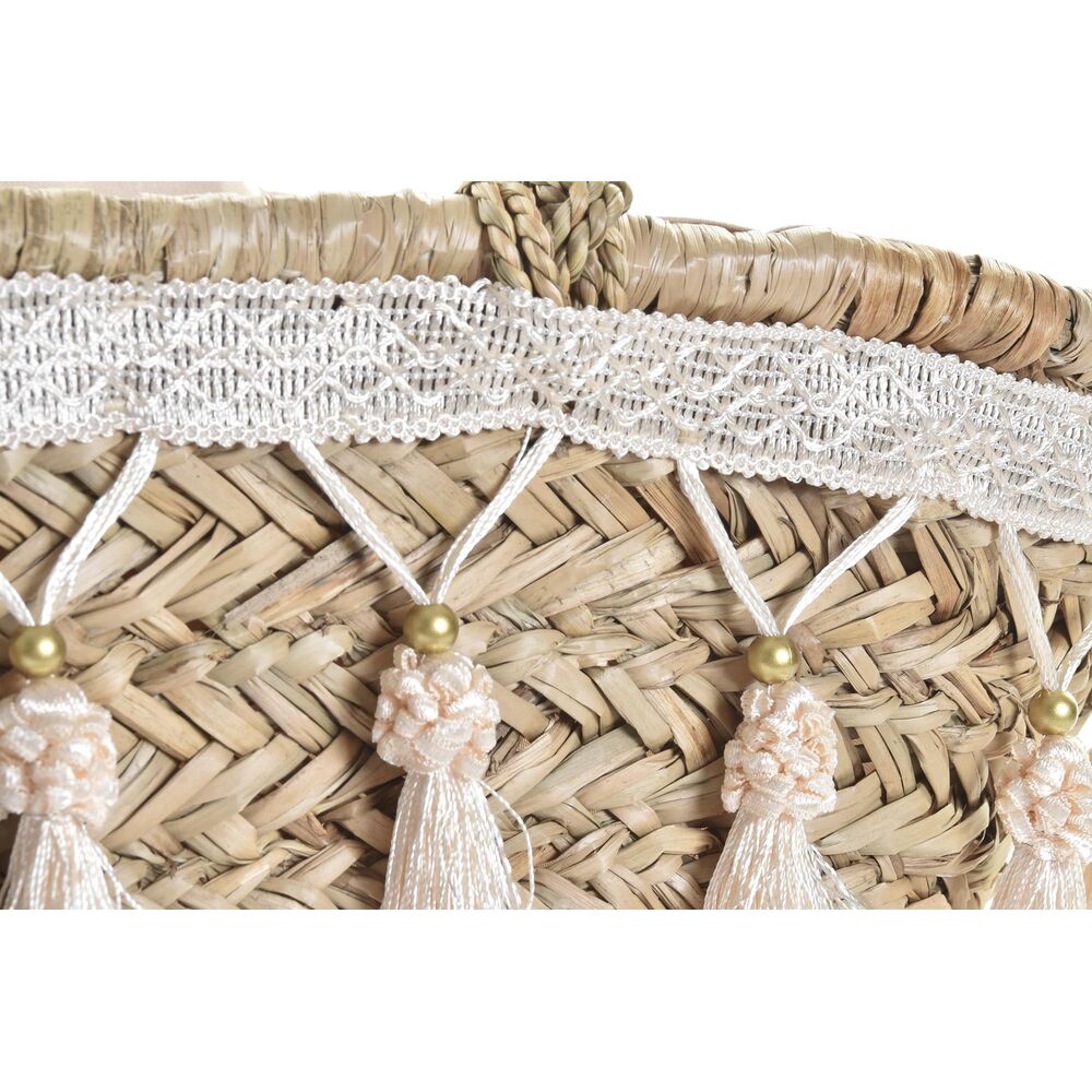 Väska DKD Home Decor Vit Multicolour Naturell Metall 59 x 16 x 30 cm - 4
