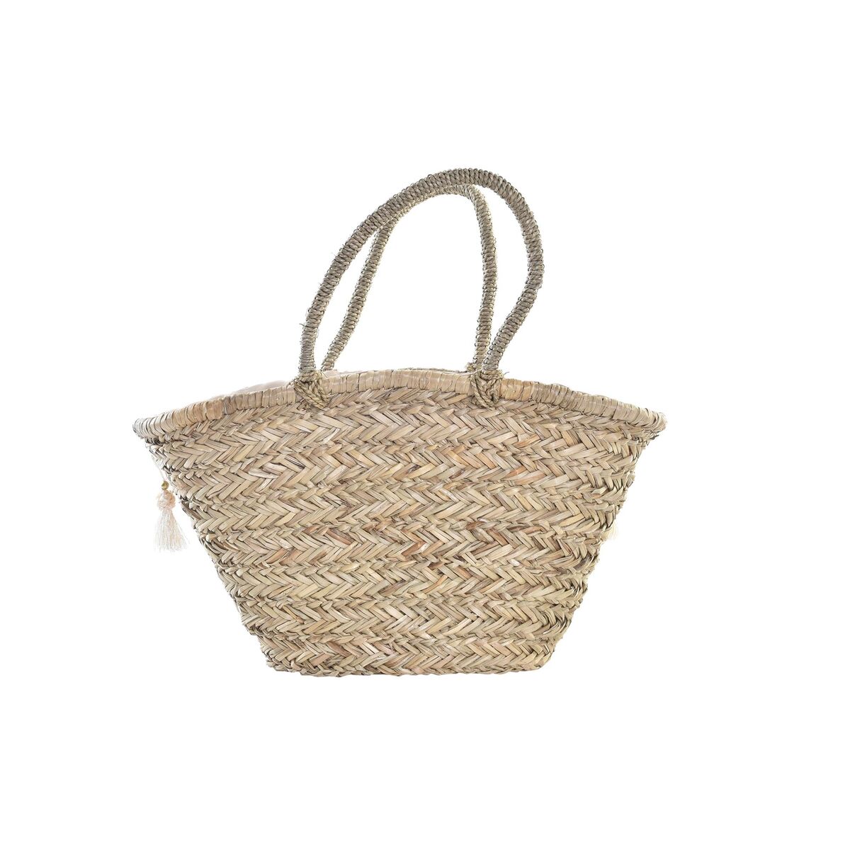Väska DKD Home Decor Vit Multicolour Naturell Metall 59 x 16 x 30 cm - 12