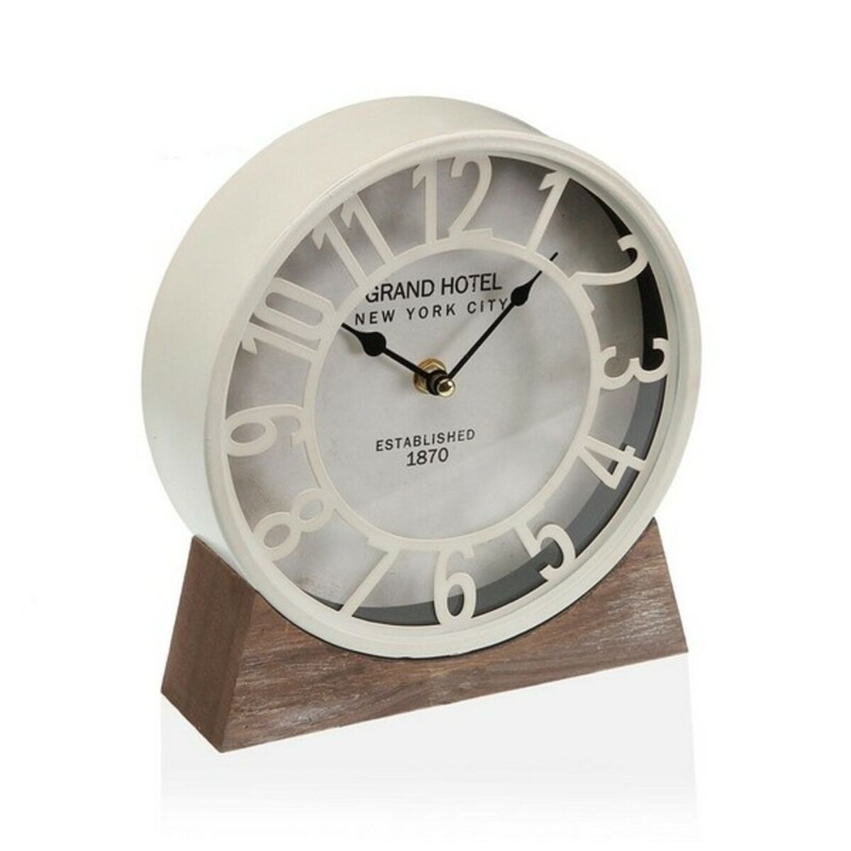 Asztali óra Versa Vit Trä MDF (20 x 20 x 6 cm) (Ø 20 cm) - 7