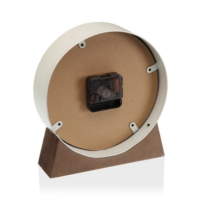 Asztali óra Versa Vit Trä MDF (20 x 20 x 6 cm) (Ø 20 cm) - 2