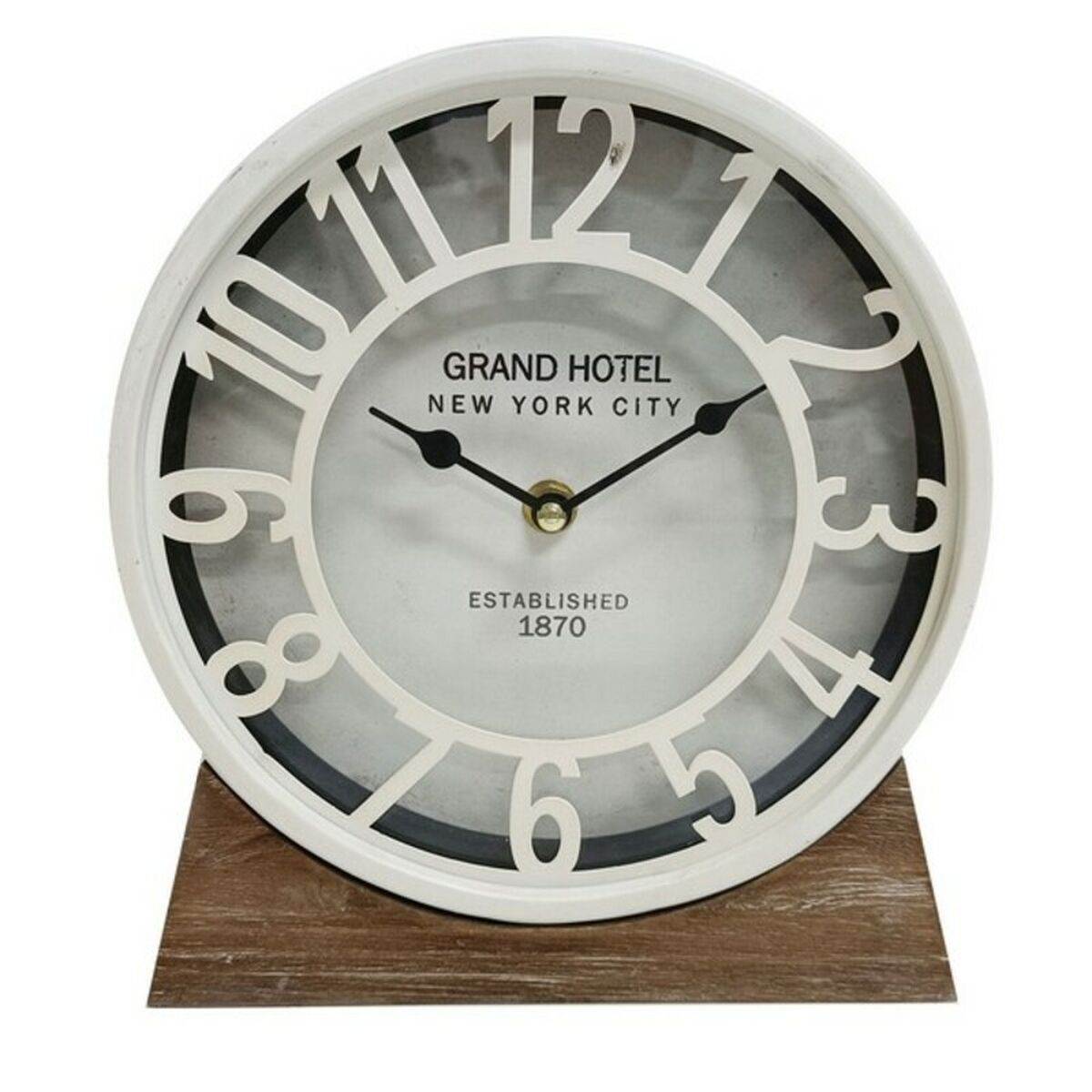 Asztali óra Versa Vit Trä MDF (20 x 20 x 6 cm) (Ø 20 cm) - 8