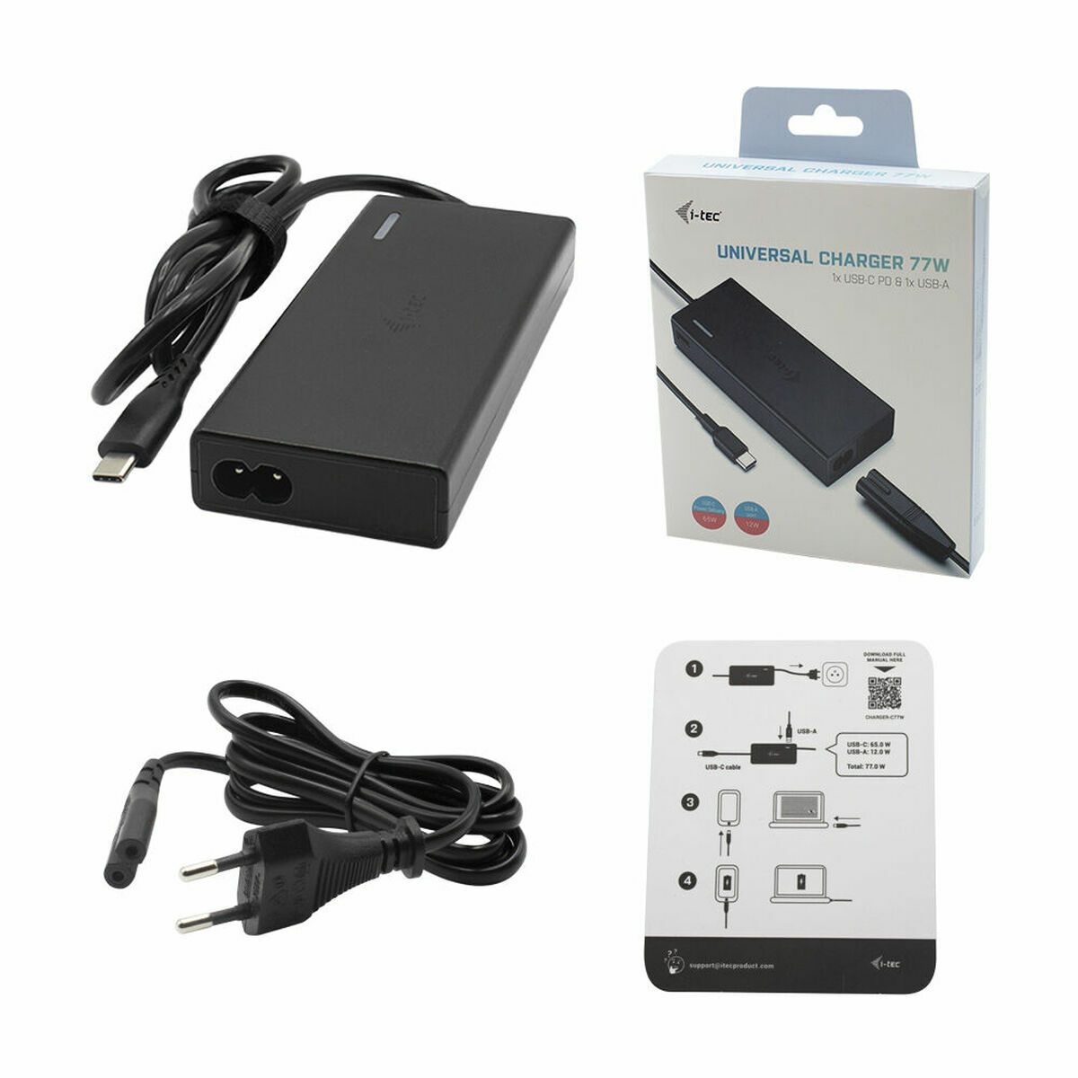 Laptopladdare i-Tec CHARGER-C77W 1,5 m - 2