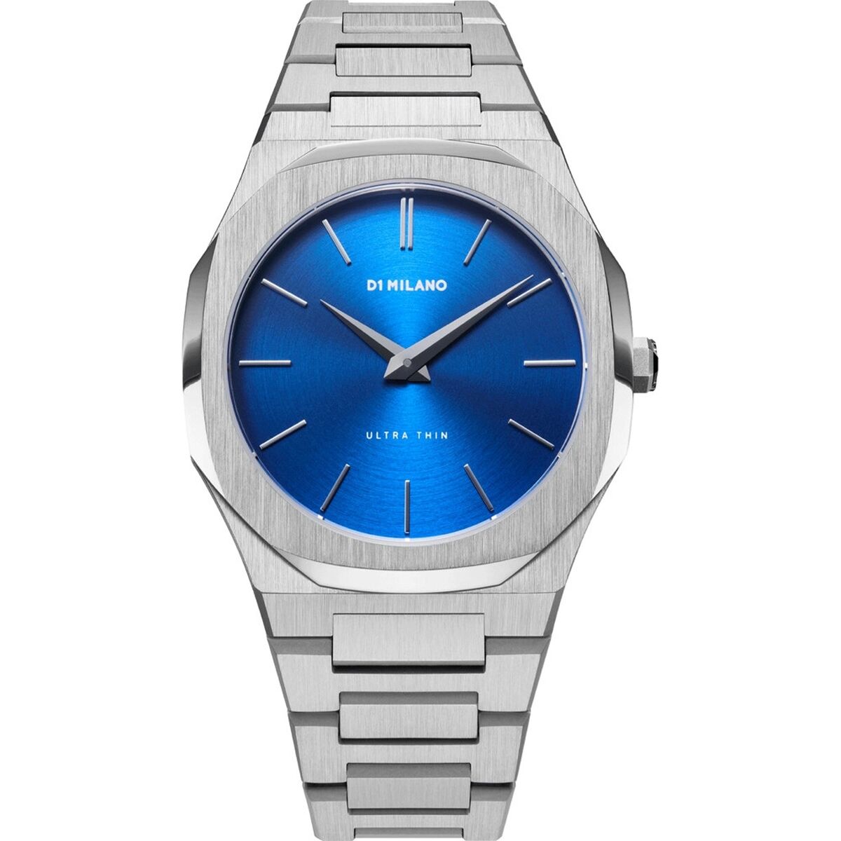 Herrklocka D1 Milano ULTRA THIN GEO Silvrig (Ø 40 mm)