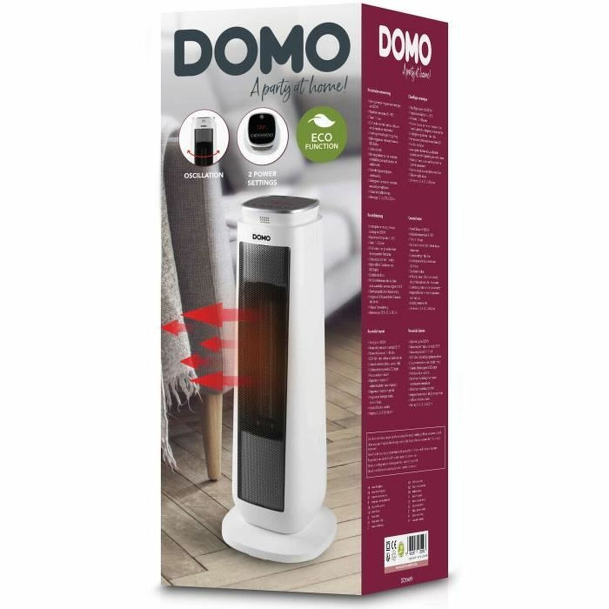 Konvektor DOMO DO7347H Vit 2000 W - 2
