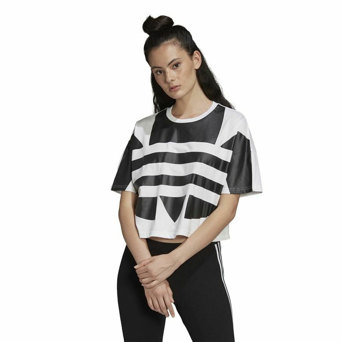 T-shirt med kortärm Dam Adidas Big Logo - 8
