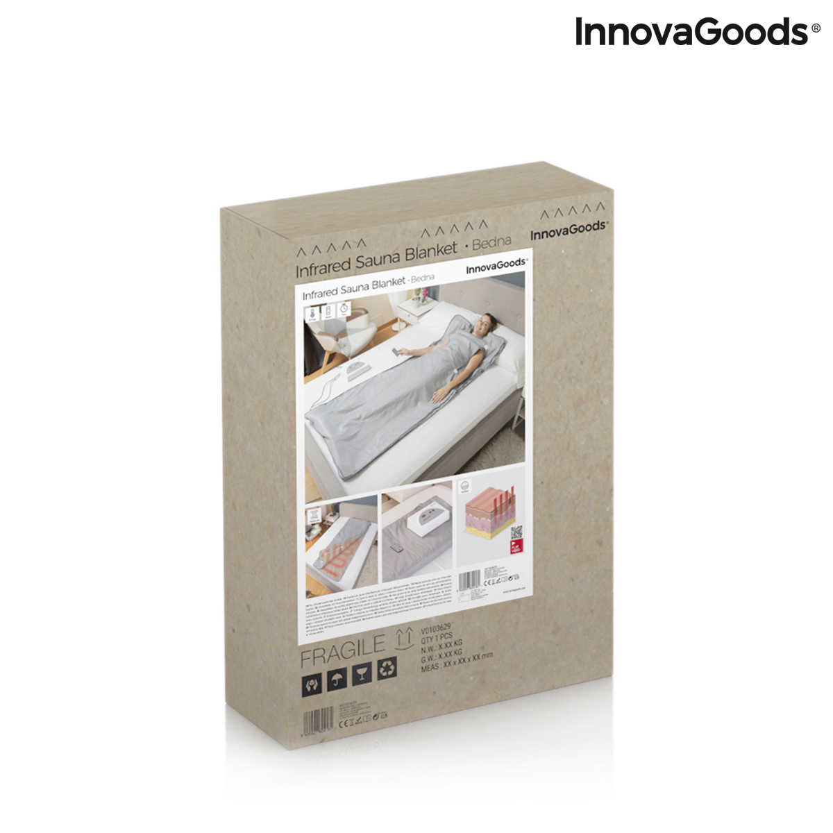 Långt infraröd uppvärmd bastufilt Bedna InnovaGoods - 2