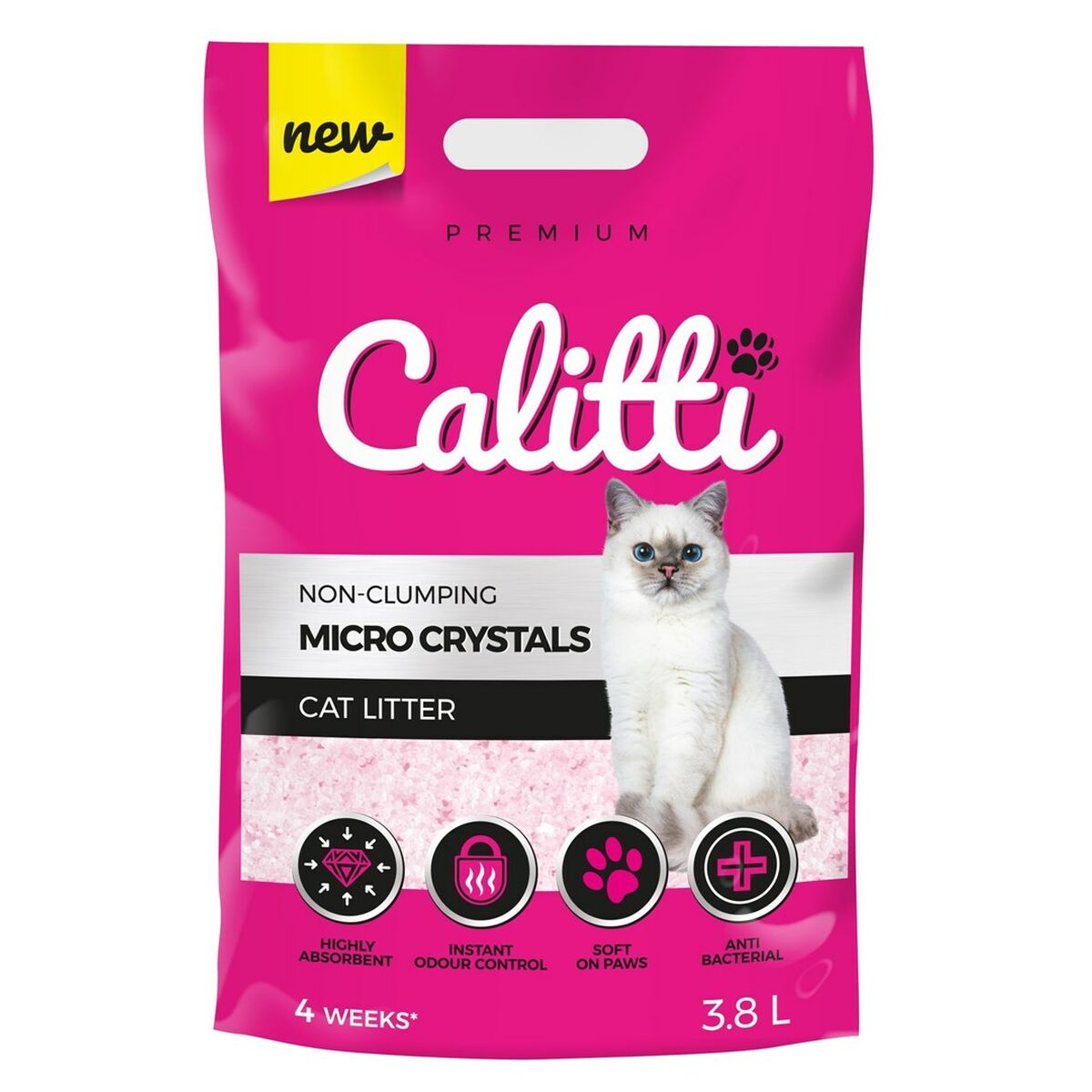 Kattsand Calitti Micro Crystals Plast 3,8 L