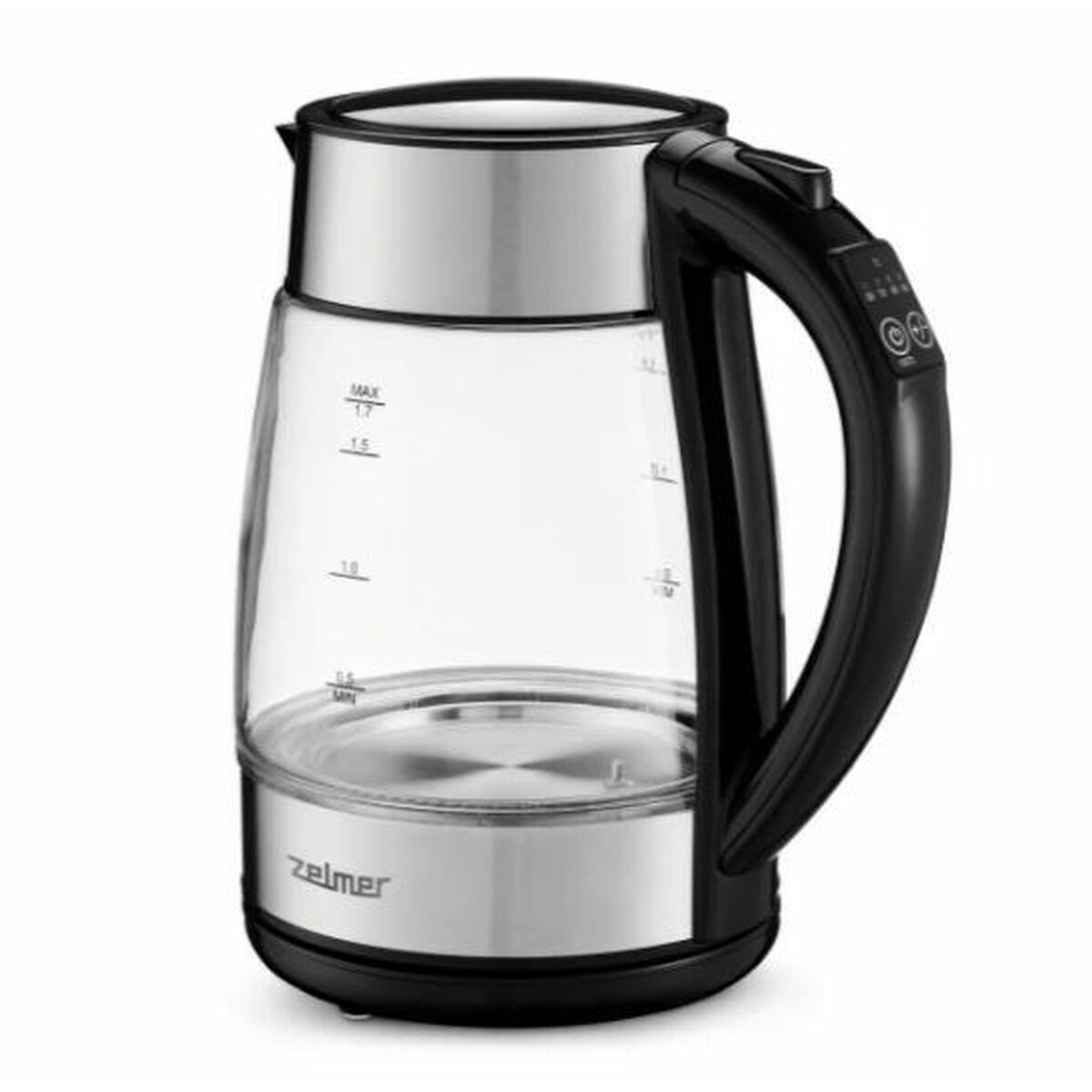 Vattenkokare Zelmer ZCK8026 Svart Silvrig Rostfritt stål Glas 2200 W 1,7 L - 3