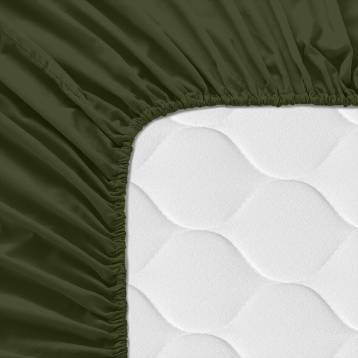 Underlakan HappyFriday BASIC Mörkgrön 105 x 200 x 32 cm - 4