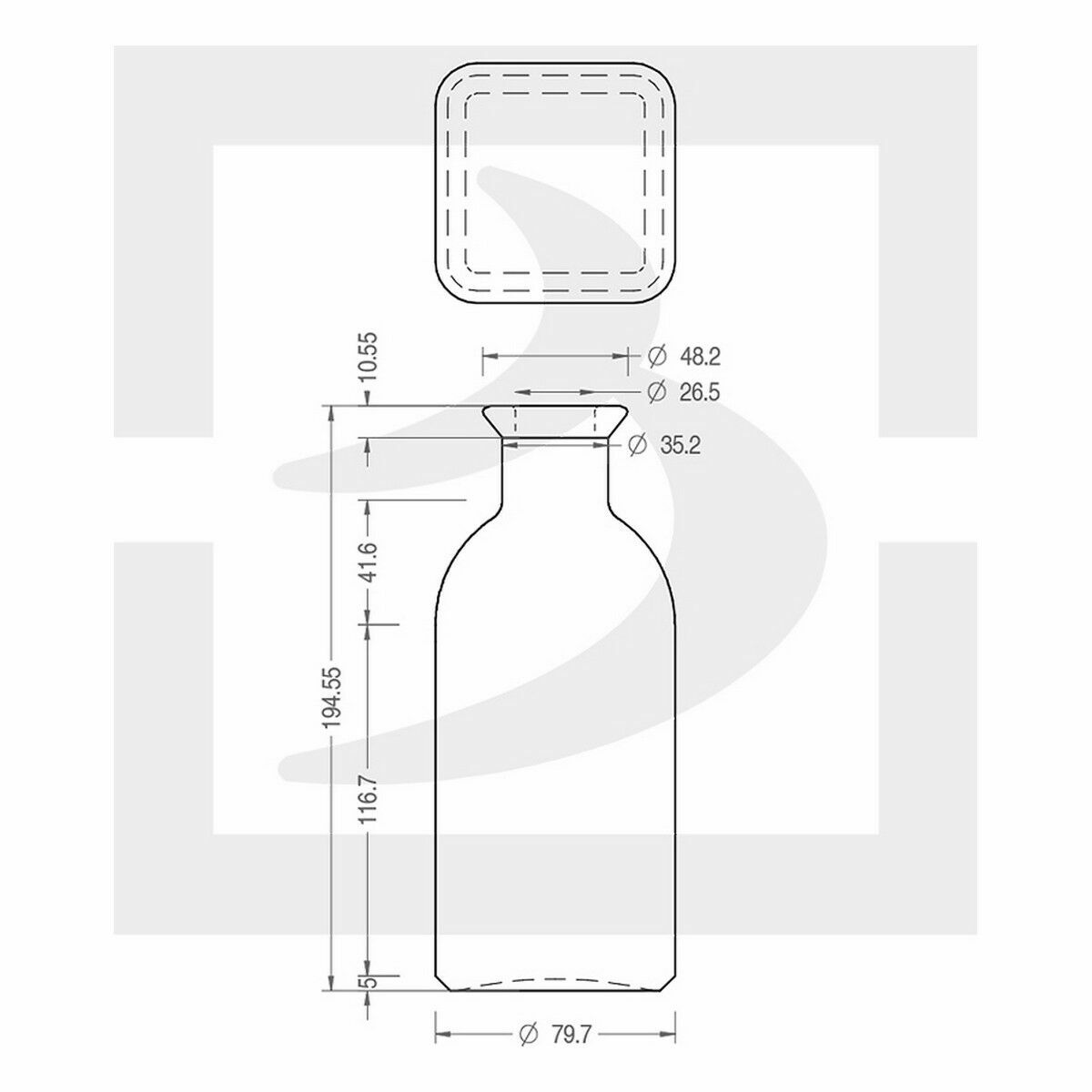 Glasflaska La Mediterránea Medi Propp 725 ml (12 antal) - 4